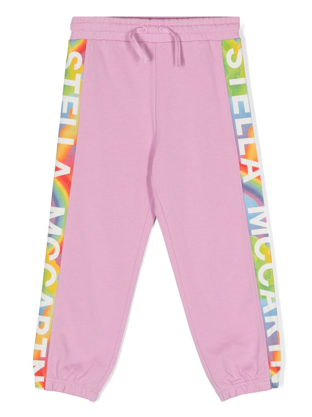 Stella McCartney Kids logo印花锥形运动裤 - 粉色