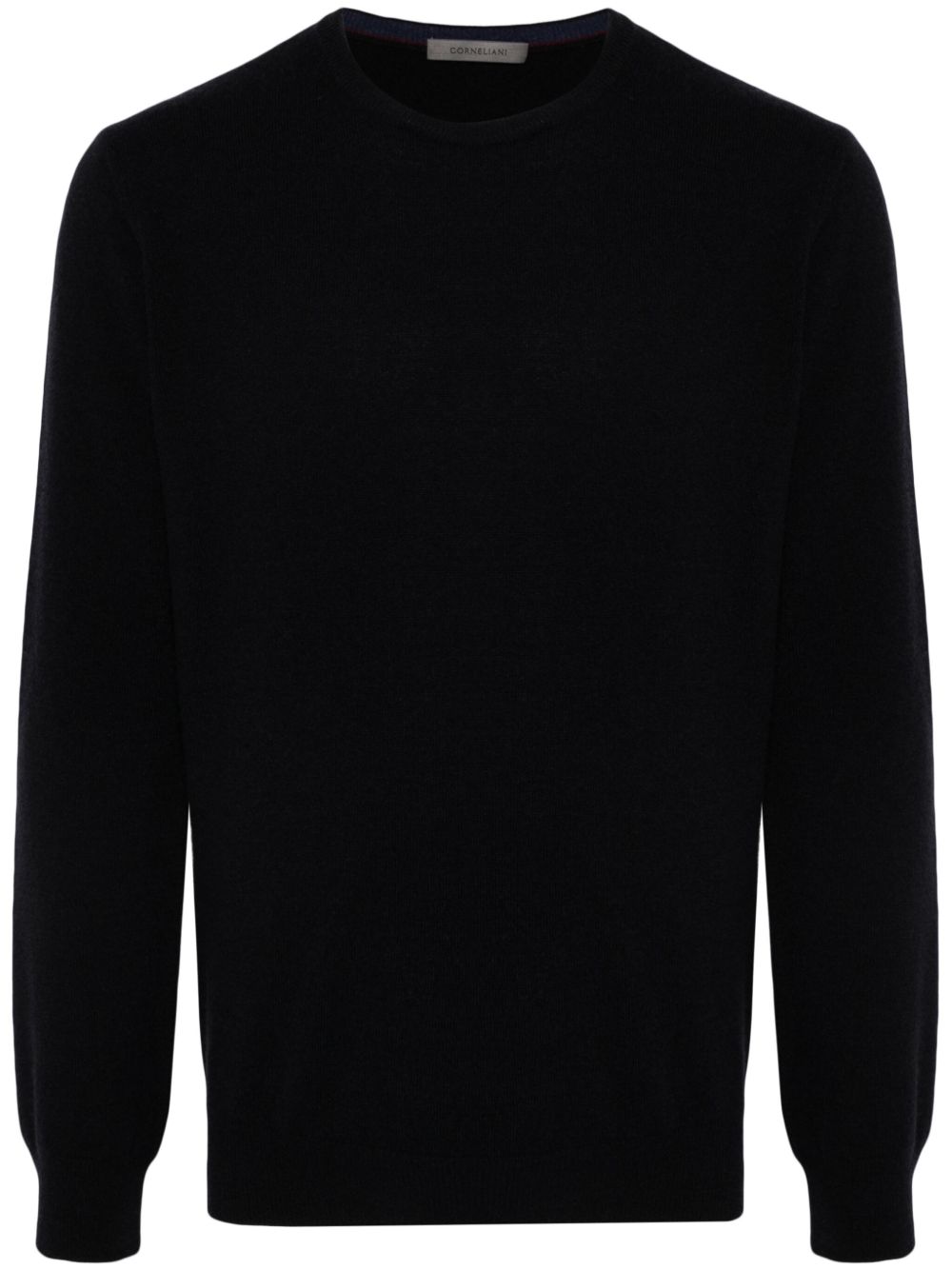 Corneliani logo标牌毛衣 - 蓝色