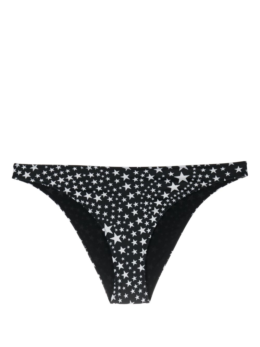Stella McCartney logo标牌星星印花比基尼三角裤 - 黑色