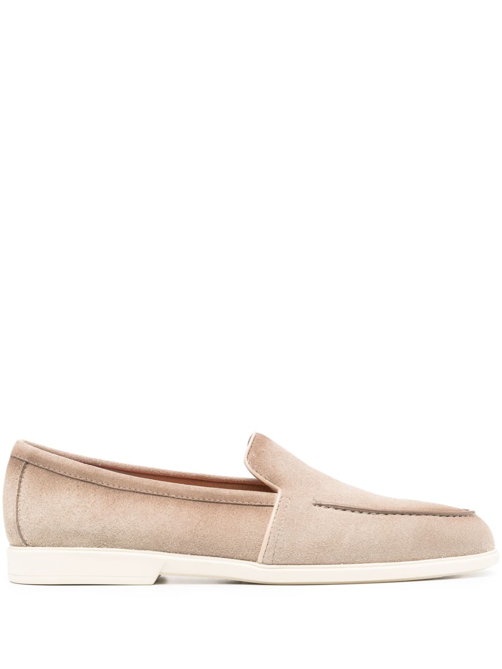 Santoni 绒面皮套穿式乐福鞋 - 中性色