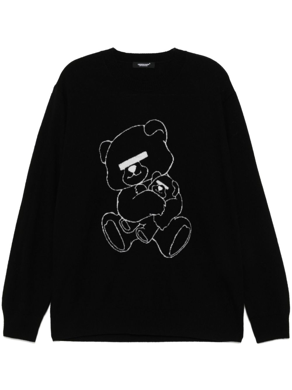 Undercover 提花logo图案毛衣 - 黑色