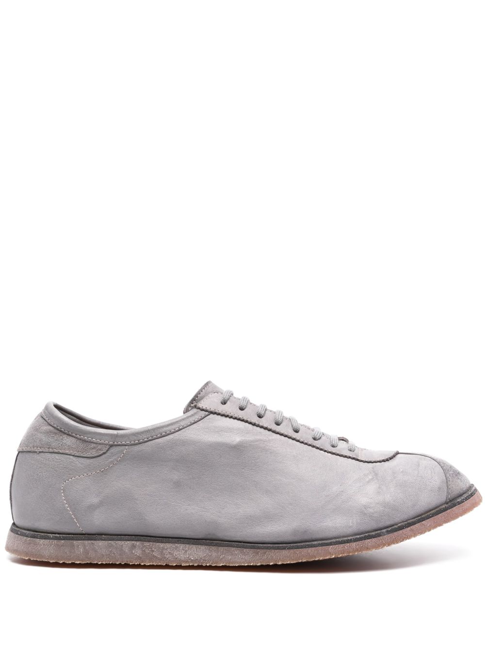 Guidi 系带皮质运动鞋 - 灰色