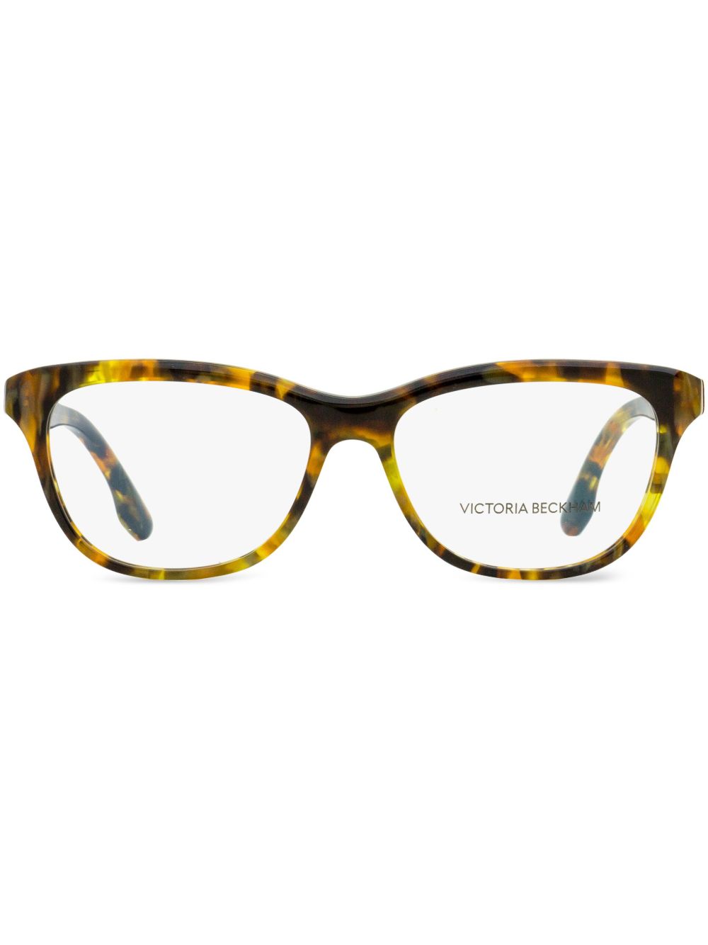 Victoria Beckham Eyewear 长方形镜框眼镜 - 褐色