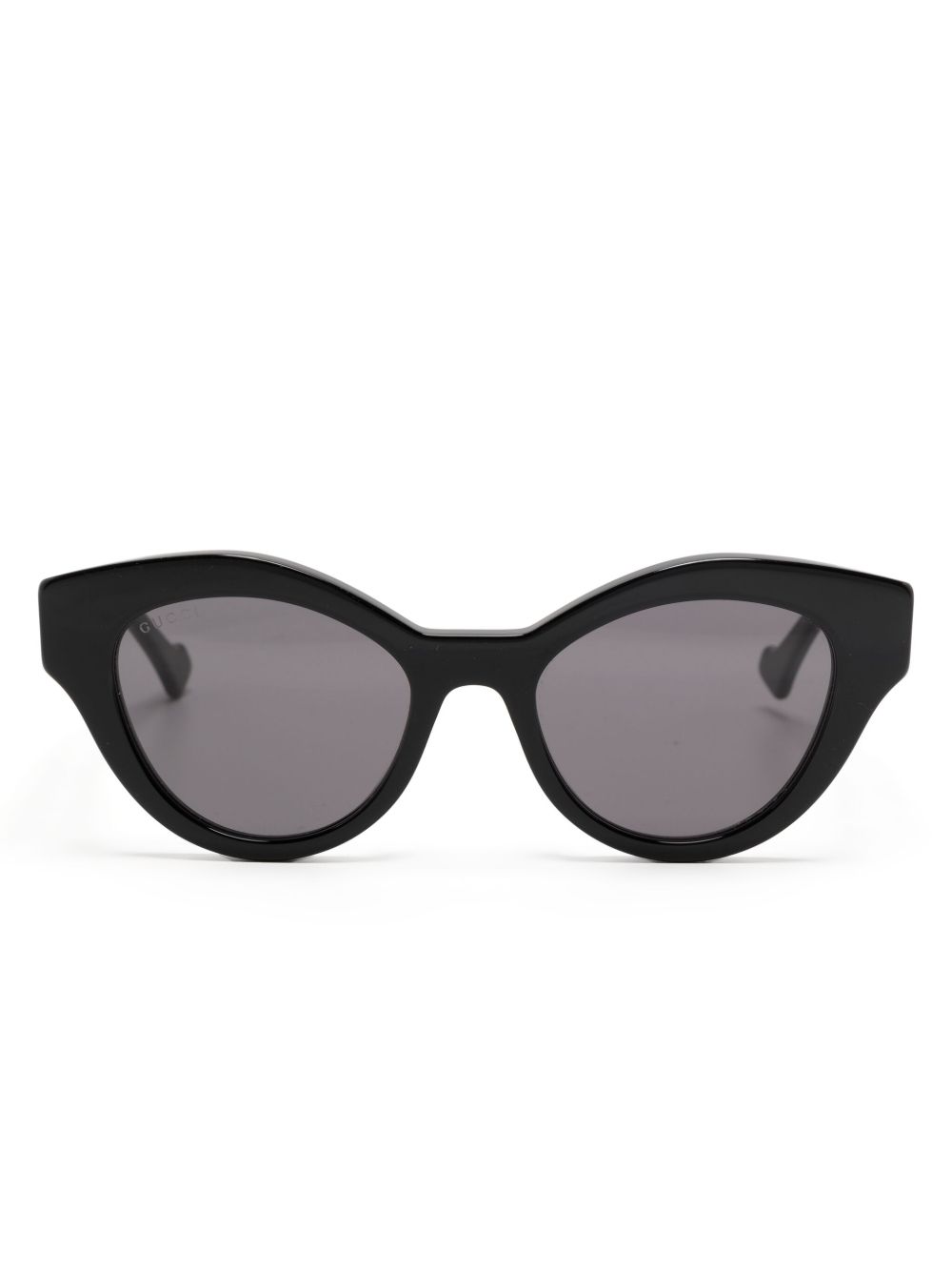 Gucci Eyewear 有色镜片猫眼框太阳眼镜 - 黑色