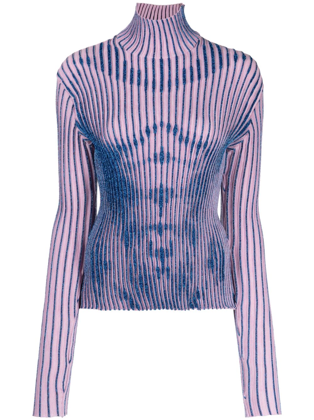 Jean Paul Gaultier 错觉画毛衣 - 蓝色