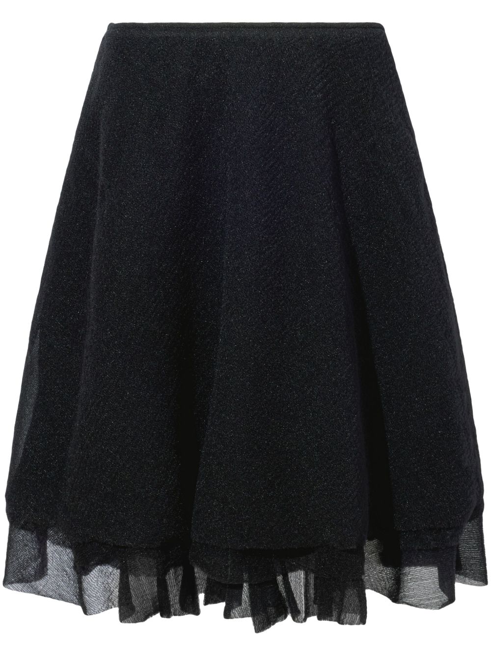 Proenza Schouler Julia 分层式不对称半身裙 - 黑色