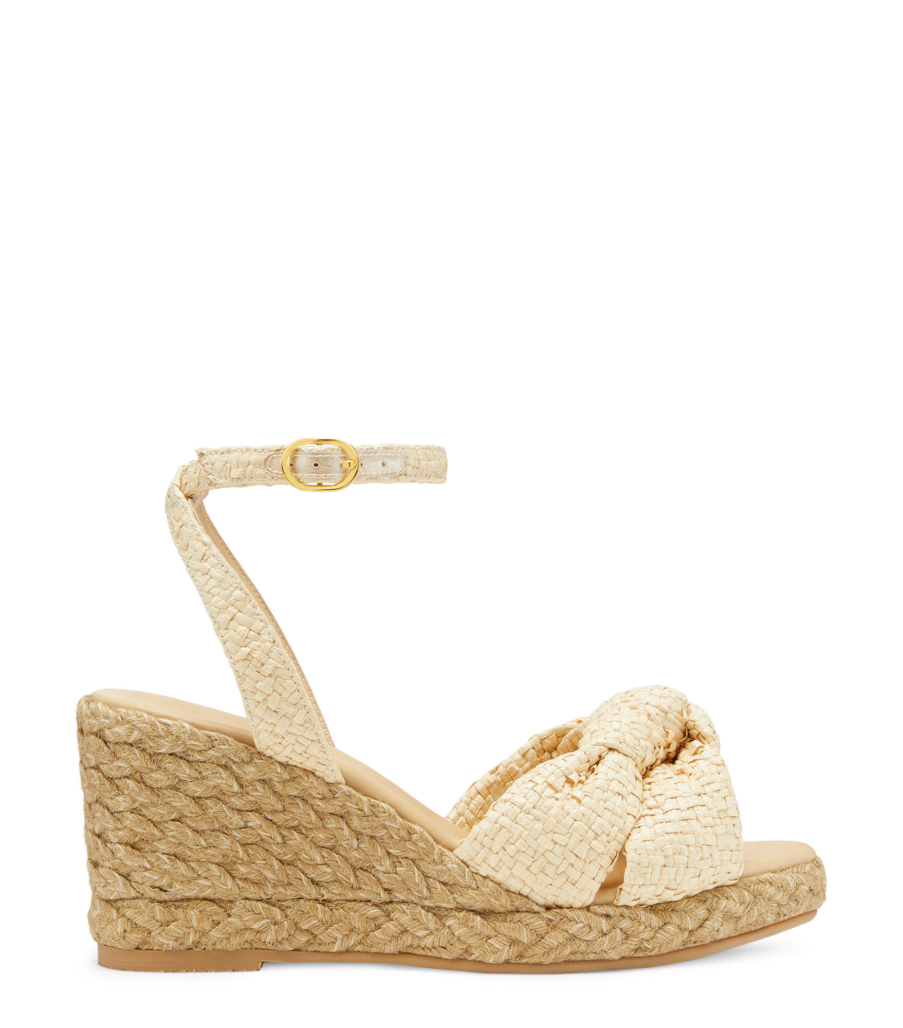 Stuart Weitzman Playa Espadrille Knot Wedge - Woman Wedges Wheat 38