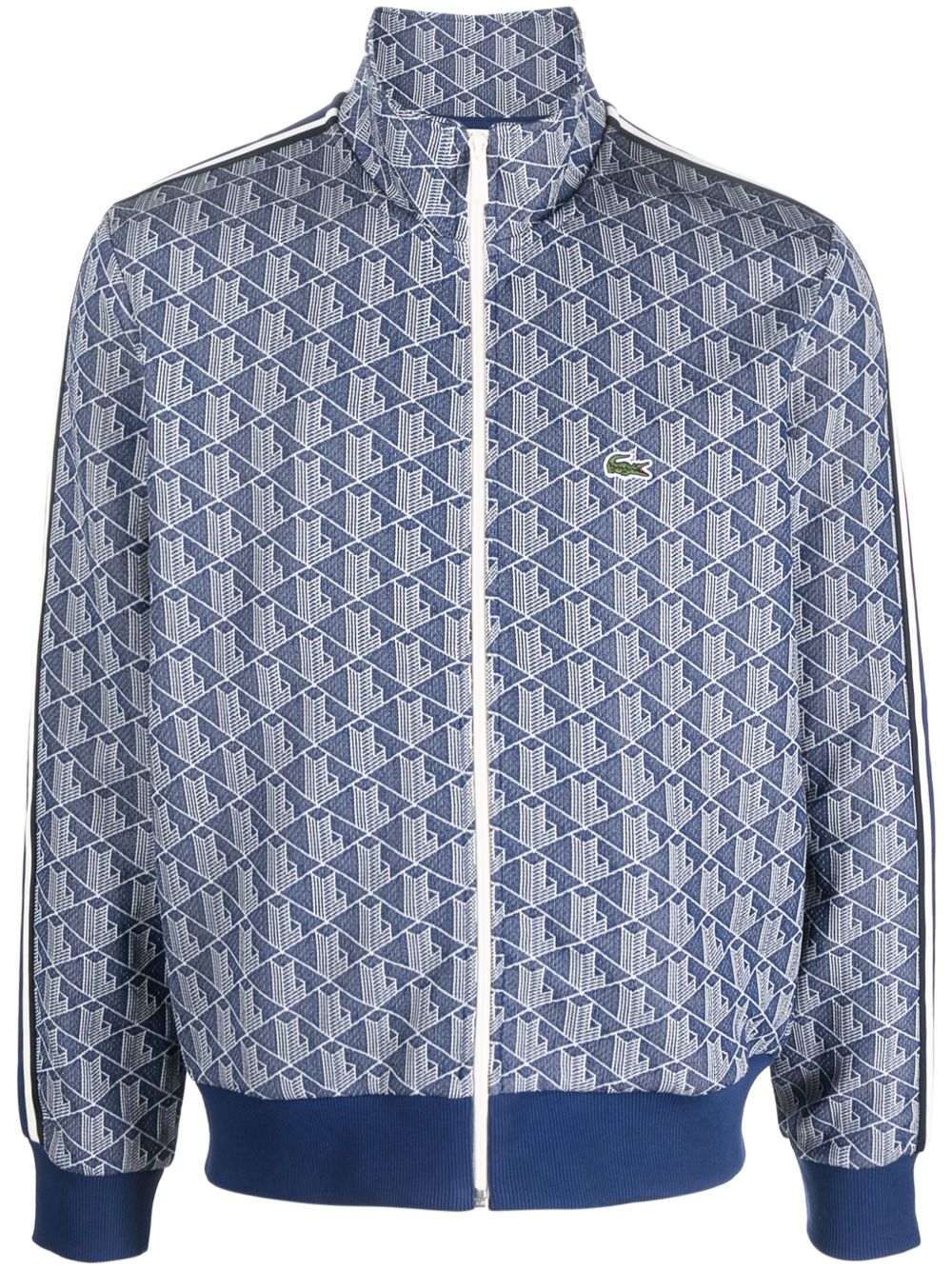 Lacoste 经典logo图案长袖衬衫 - 蓝色