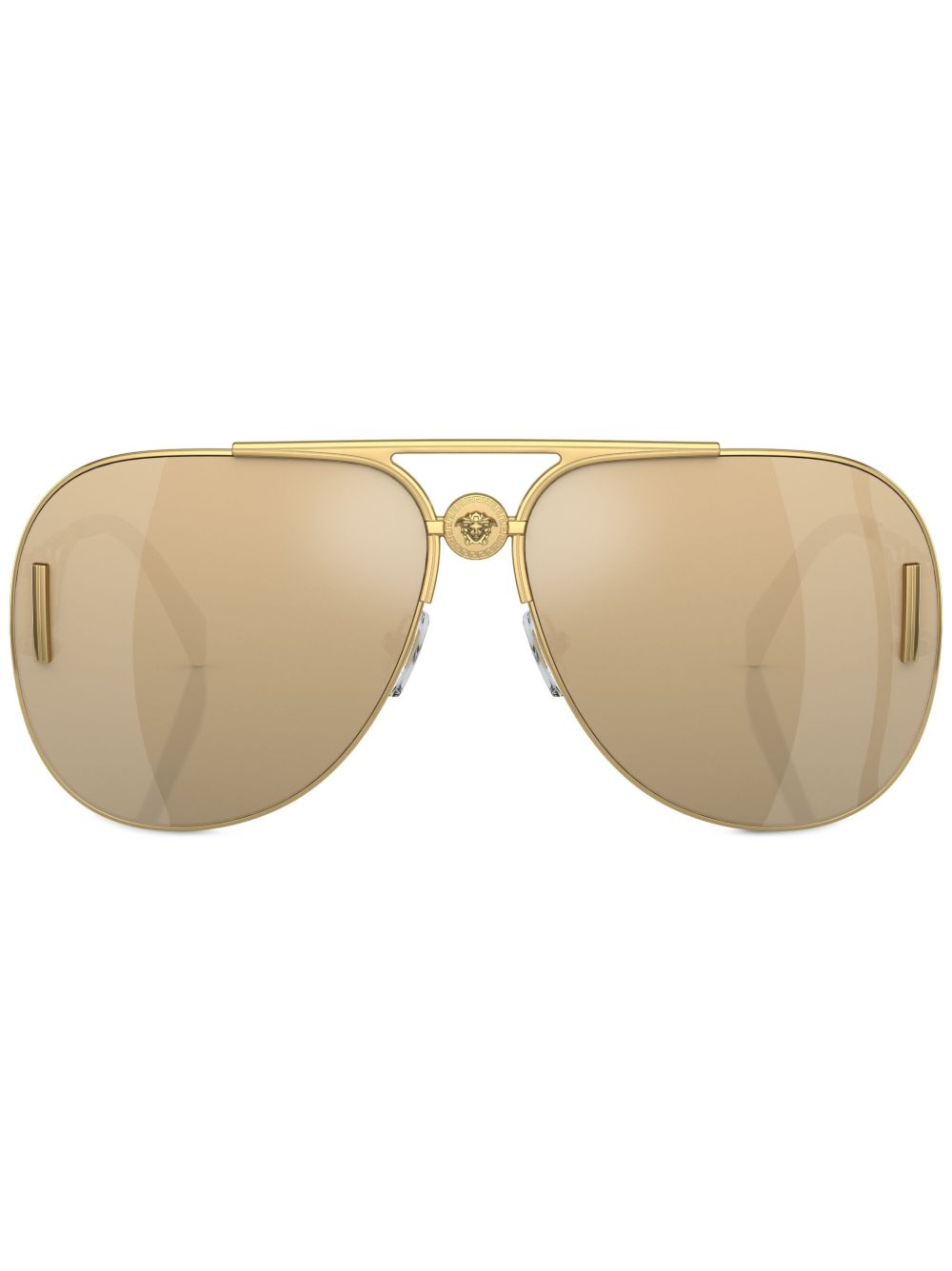 Versace Eyewear 美杜莎飞行员镜框太阳眼镜 - 金色