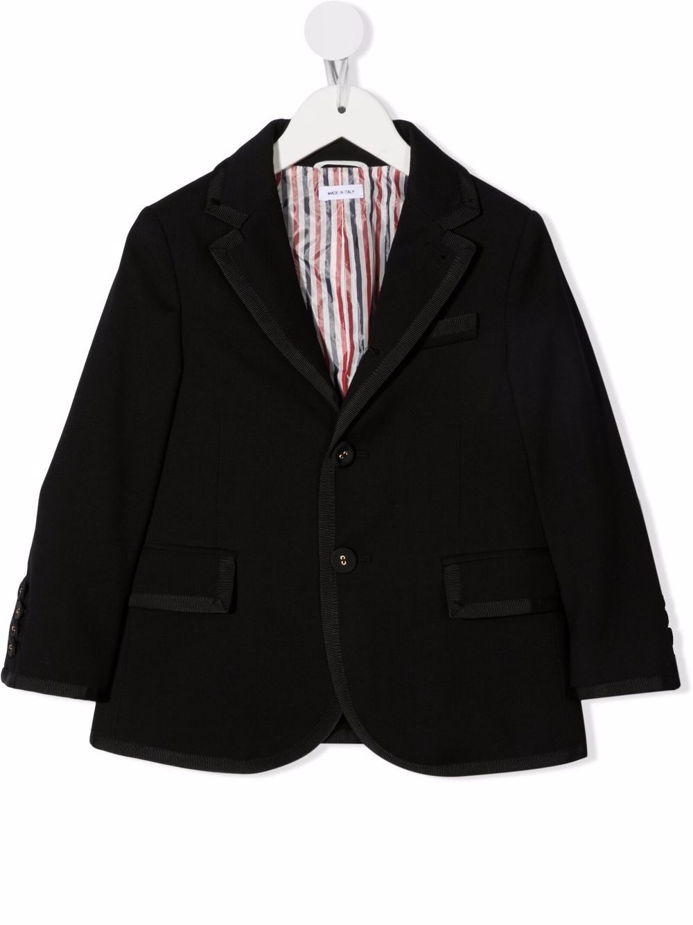 Thom Browne Kids 单排扣西装夹克 - 黑色