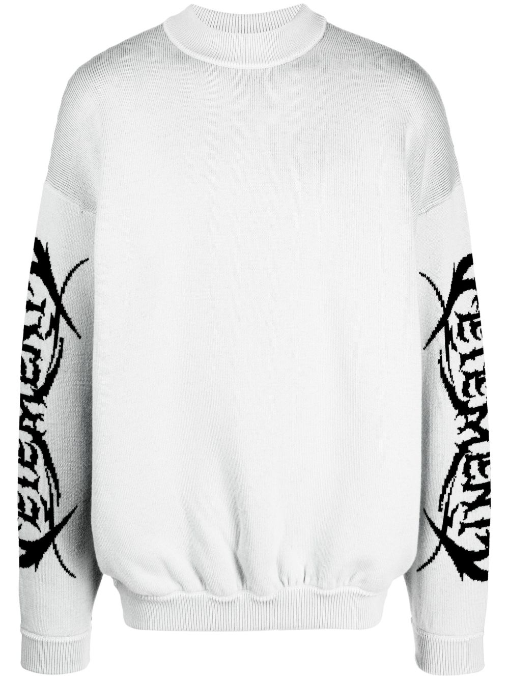 VETEMENTS logo印花美利诺羊毛毛衣 - 灰色