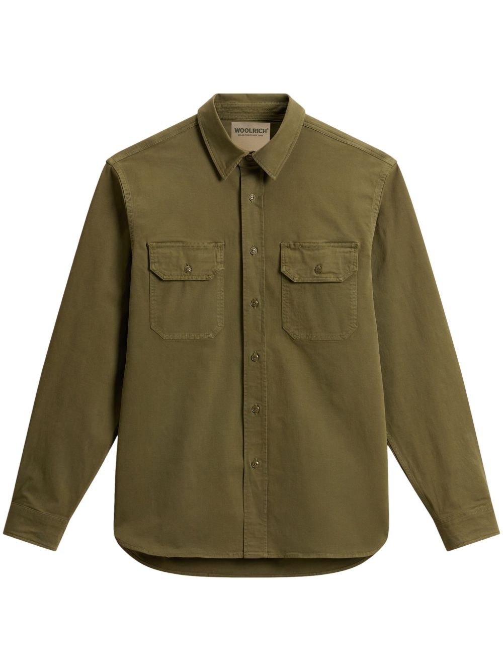 Woolrich 成衣染衬衫 - 绿色