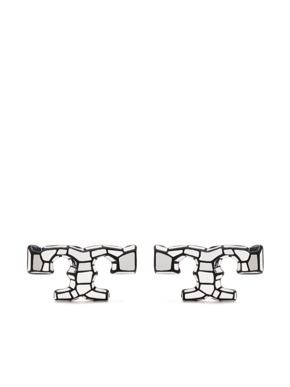 Tory Burch Shattered T 吊饰耳环 - 银色