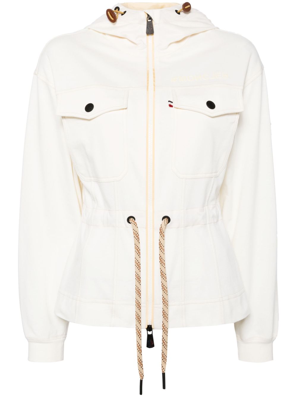 Moncler Grenoble 拉链连帽衫 - 白色