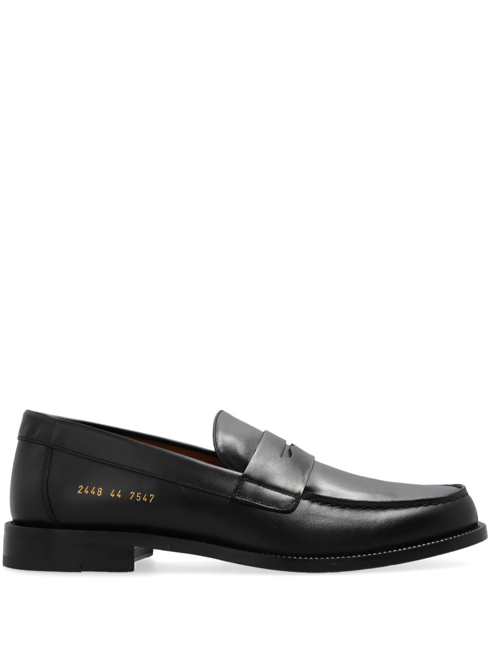Common Projects 圆头皮质乐福鞋 - 黑色