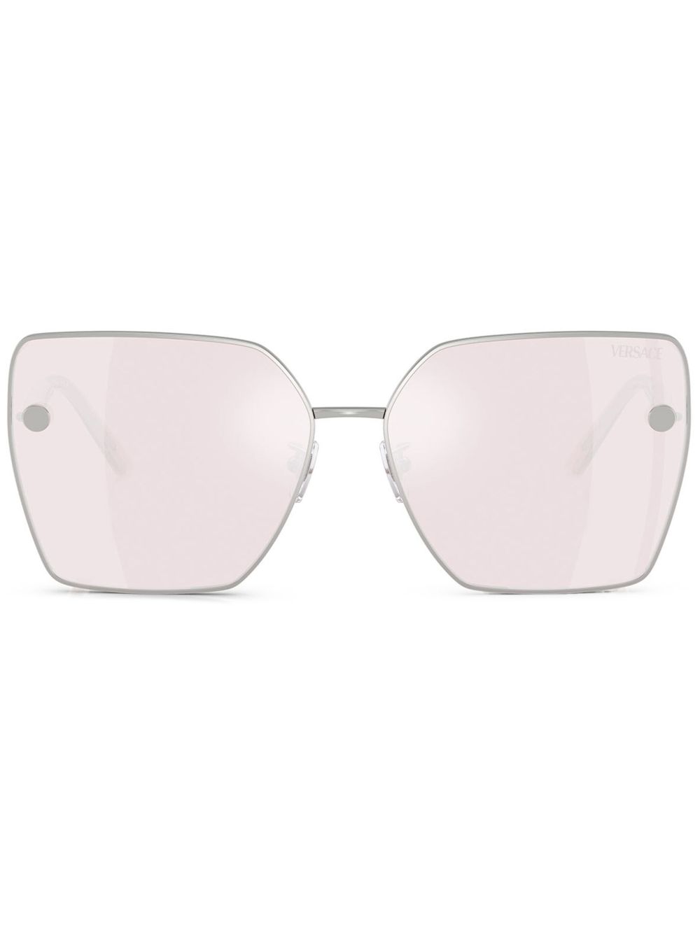 Versace Eyewear 方框太阳眼镜 - 银色