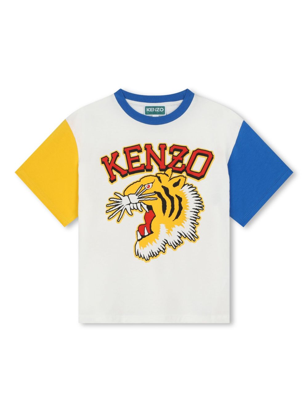 Kenzo Kids logo印花棉T恤 - 中性色