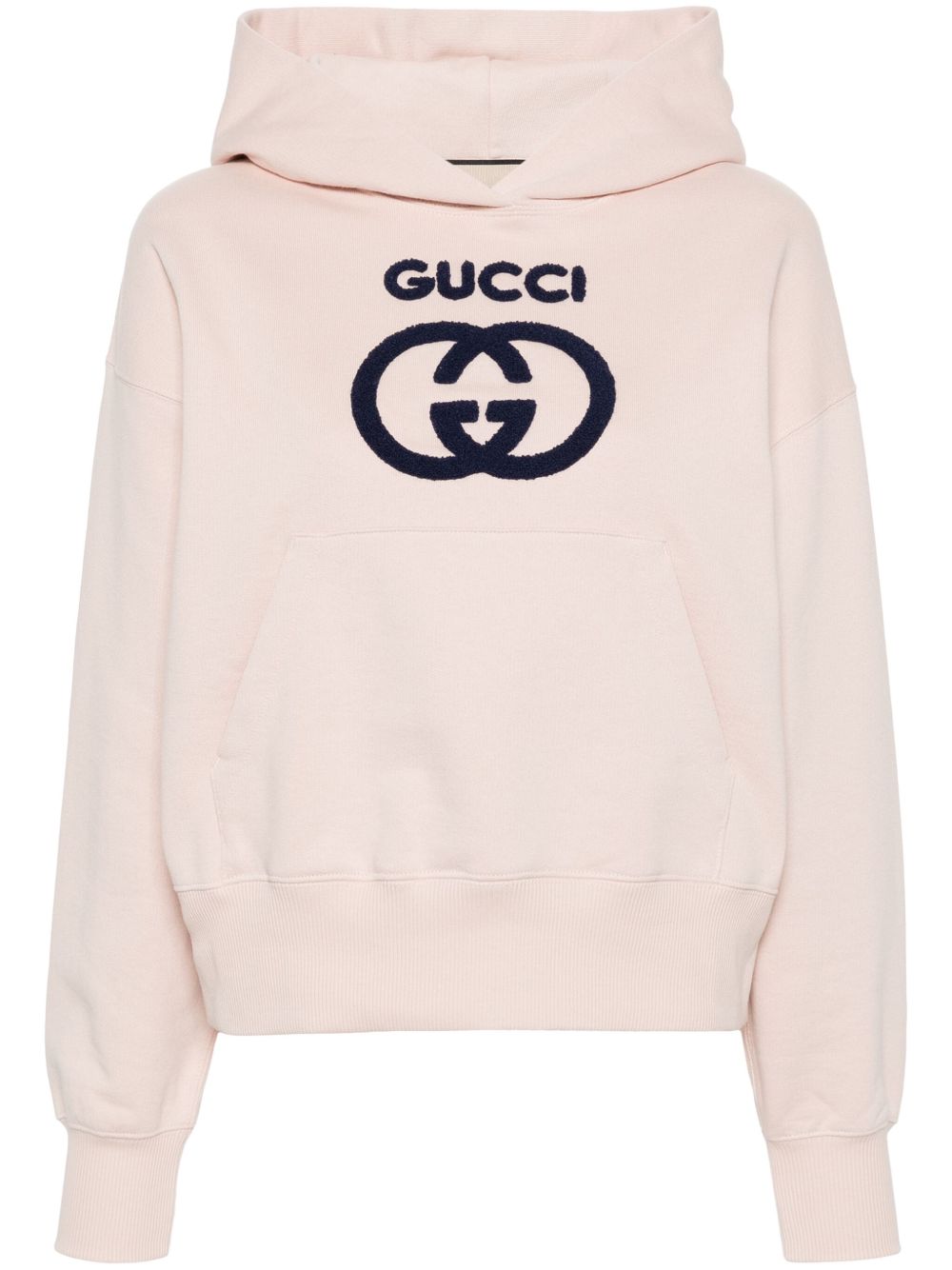 Gucci Interlocking G 棉连帽衫 - 粉色