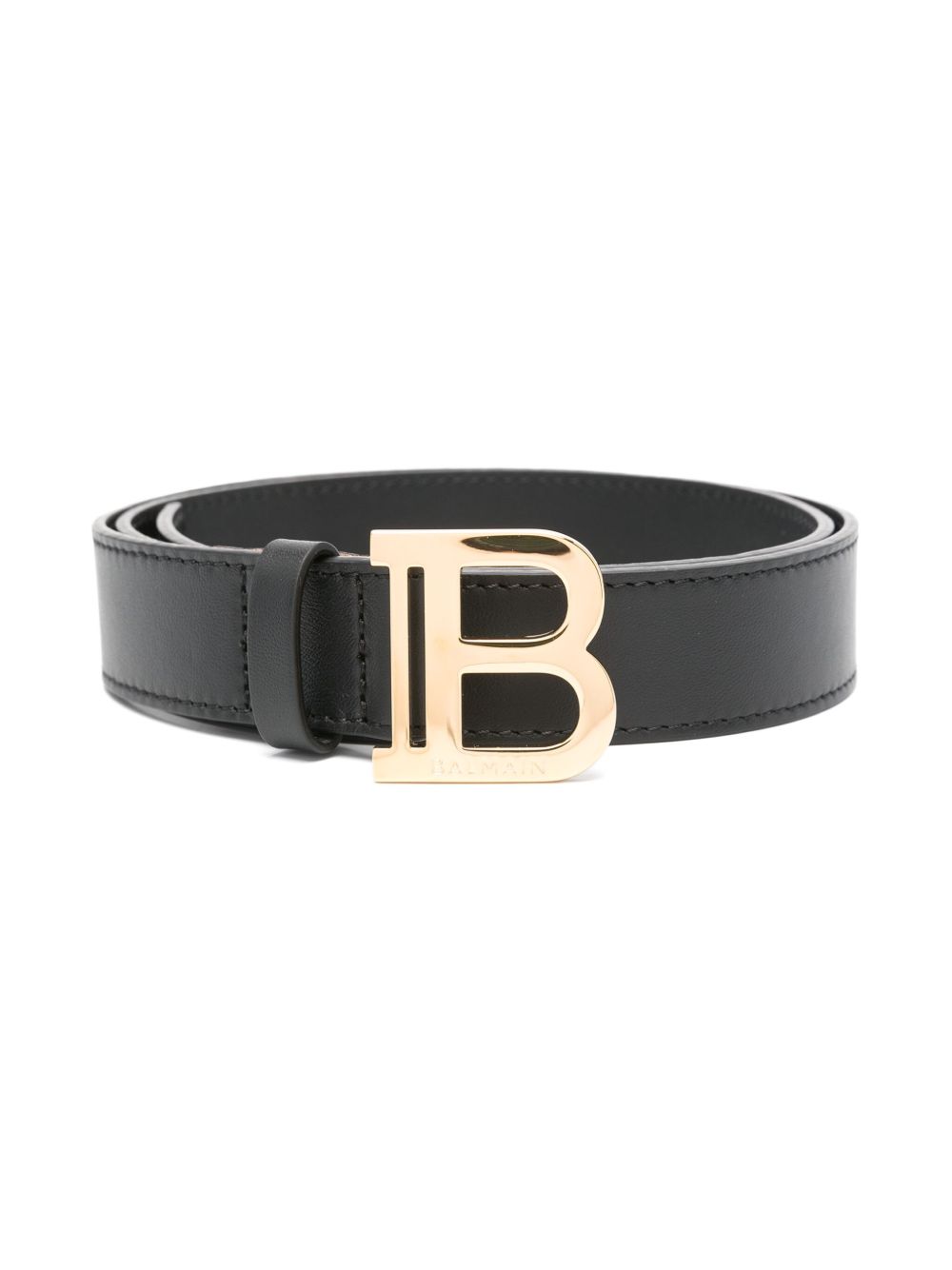 Balmain Kids logo扣环腰带 - 黑色