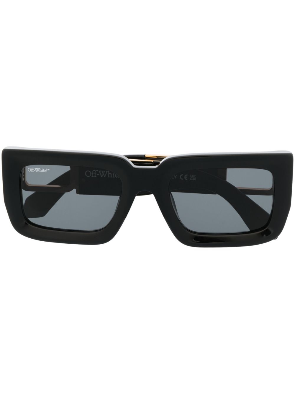 Off-White Eyewear Boston logo标牌太阳眼镜 - 黑色