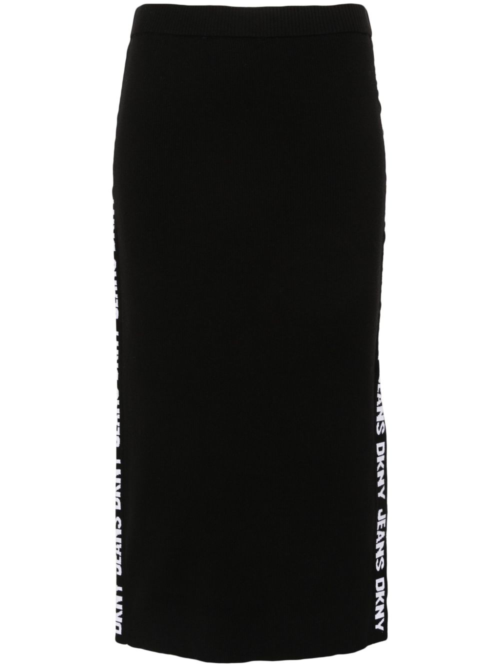 DKNY 提花logo半身裙 - 黑色