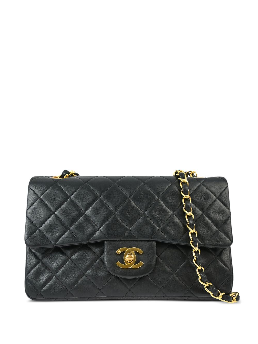 CHANEL Pre-Owned Double Flap 小号单肩包（1992年典藏款） - 黑色