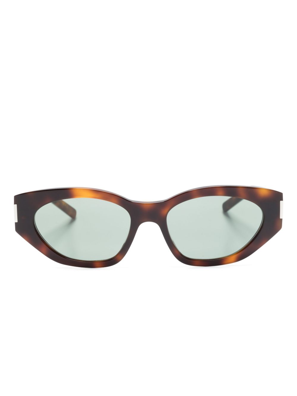 Saint Laurent Eyewear 玳瑁纹效果猫眼框太阳眼镜 - 褐色