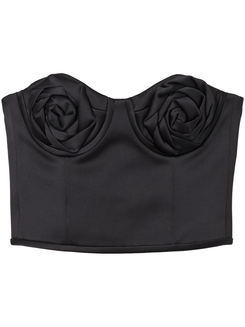 Marc Jacobs The Duchess Satin Rose 紧身胸衣 - 黑色