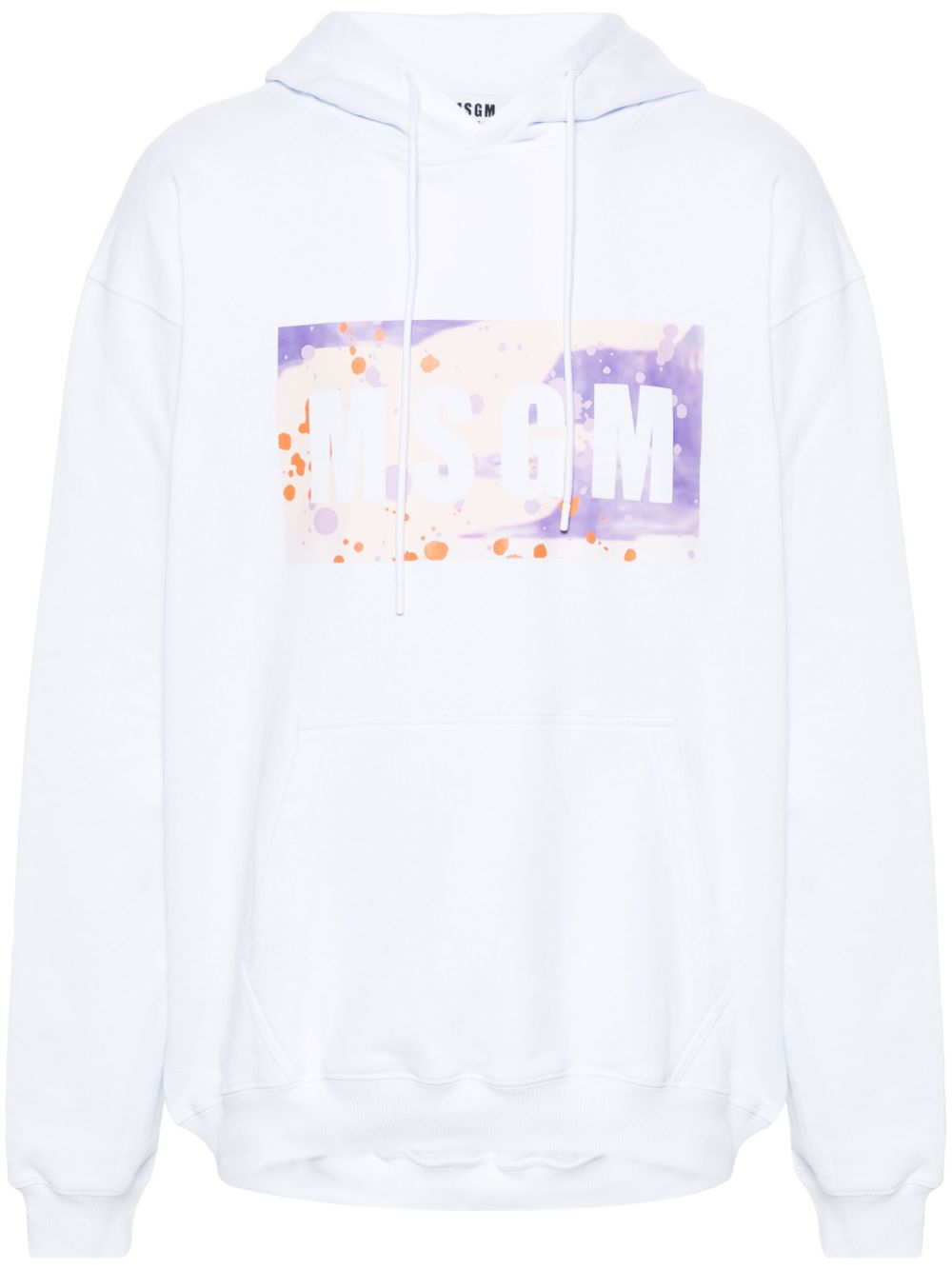 MSGM 图案印花棉卫衣 - 白色