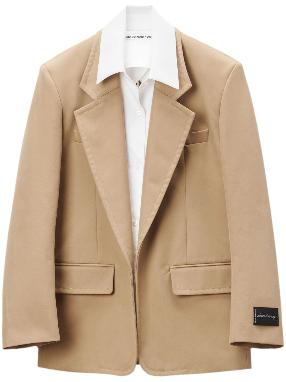 Alexander Wang Pre-styled 分层式单排扣西装夹克 - 中性色