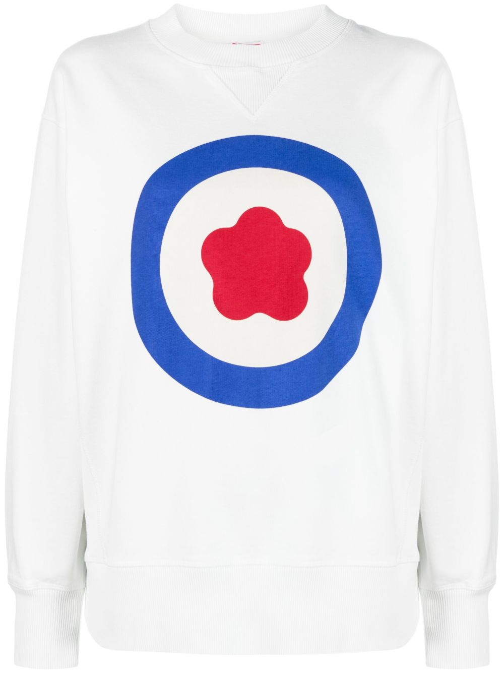 Kenzo logo印花棉卫衣 - 白色