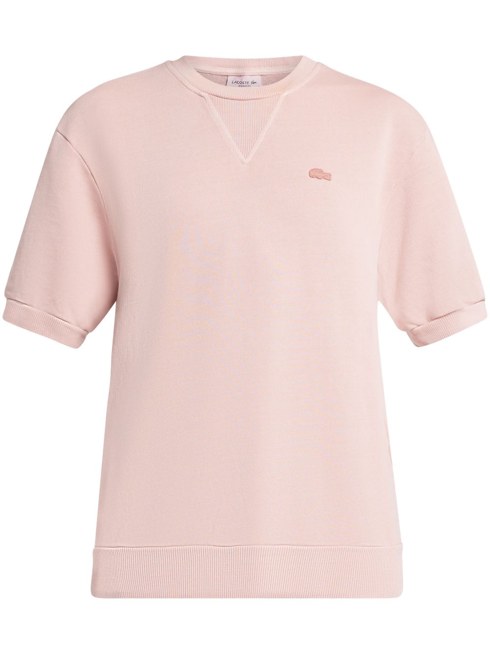 Lacoste logo贴花短袖卫衣 - 粉色
