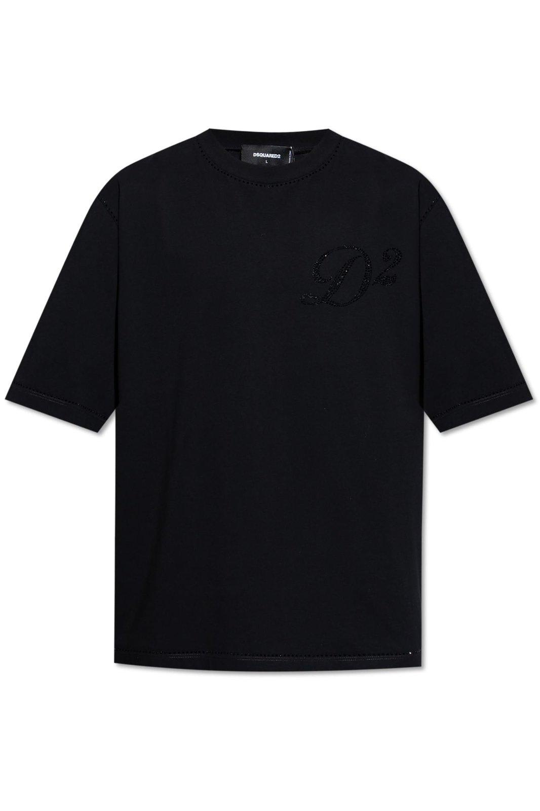 Dsquared2 T-shirt With Shimmering Crystals
