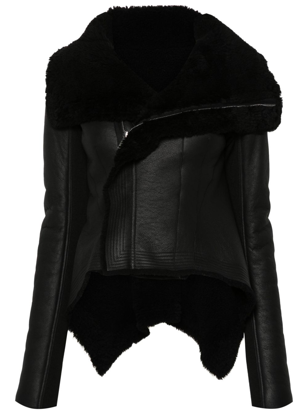 Rick Owens Naska 机车夹克 - 黑色