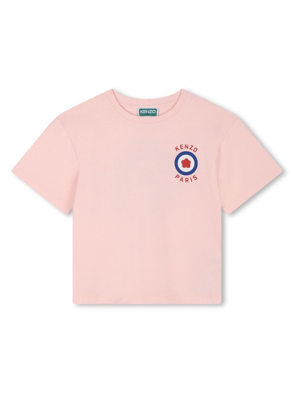 Kenzo Kids 花卉印花棉T恤 - 粉色
