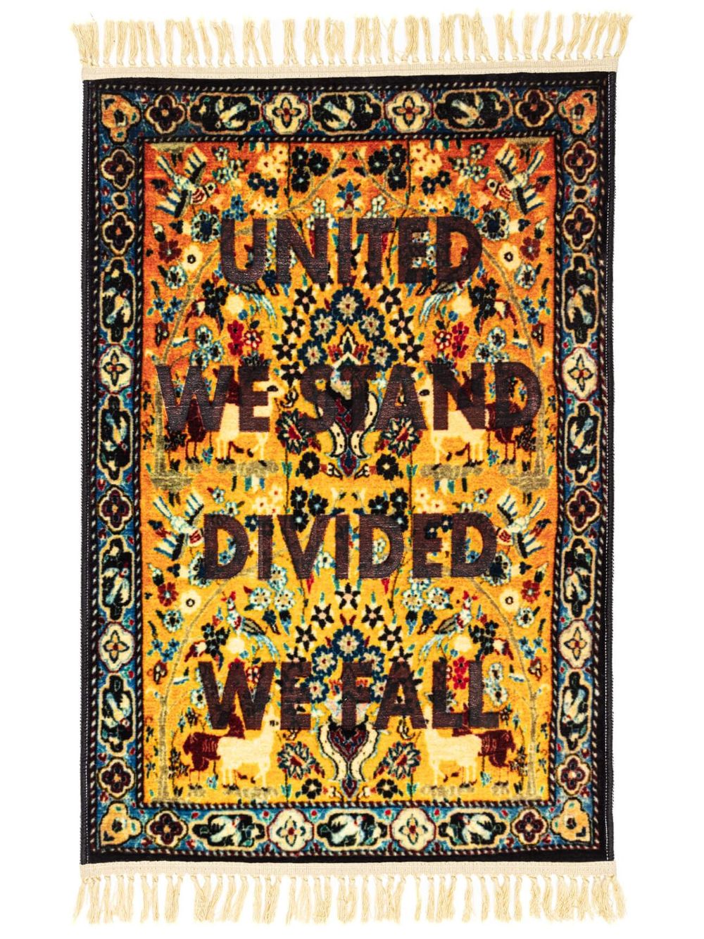 Seletti Burnt United 混合印花地毯 - 黄色