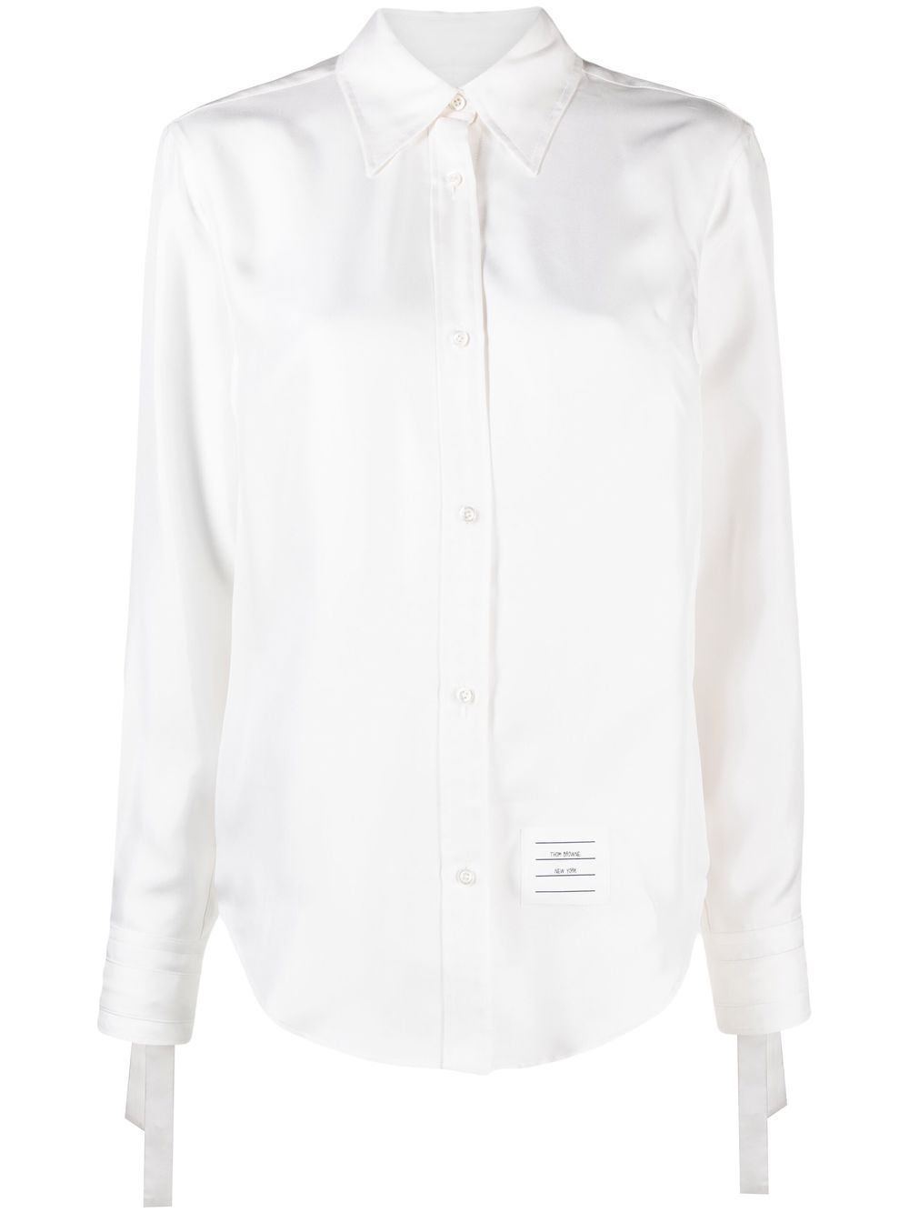 Thom Browne 围巾细节衬衫 - 白色