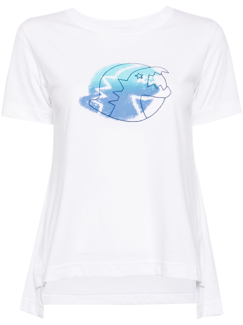 SPORT b. by agnès b. Chalk Bubble Dino 棉T恤 - 白色
