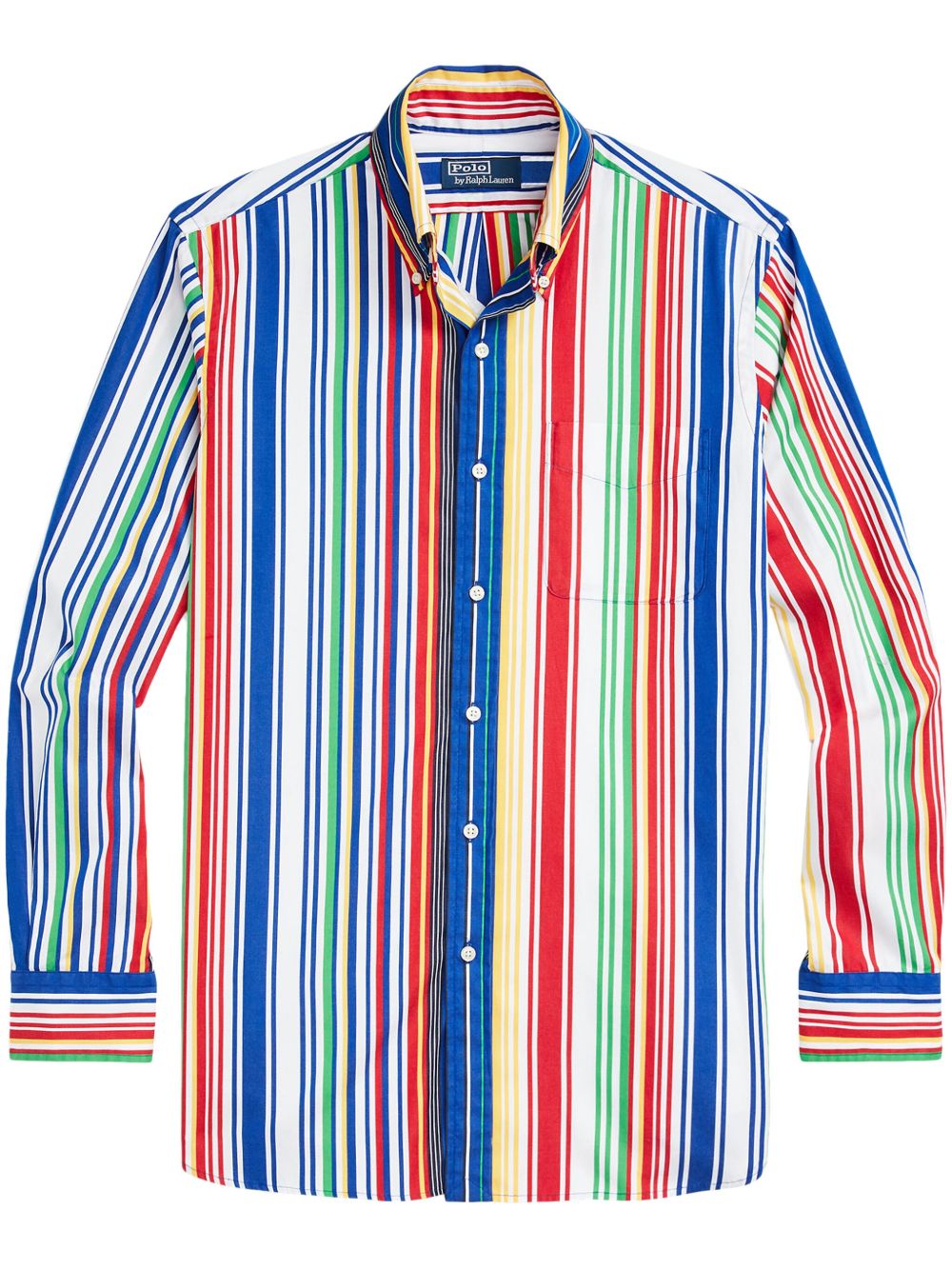 Polo Ralph Lauren 经典领条纹棉衬衫 - 白色