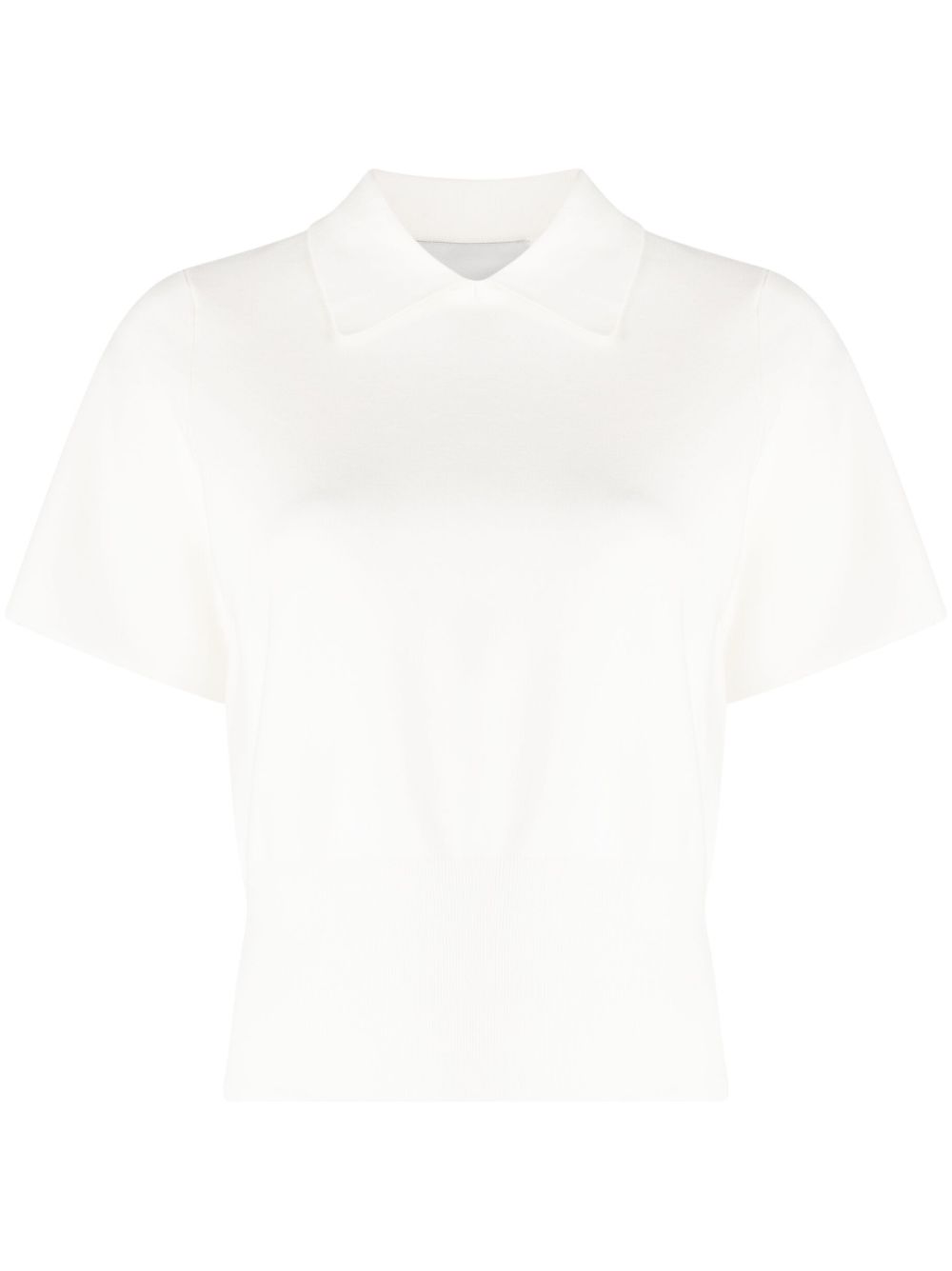 3.1 Phillip Lim 绉纱纹理polo领上衣 - 白色