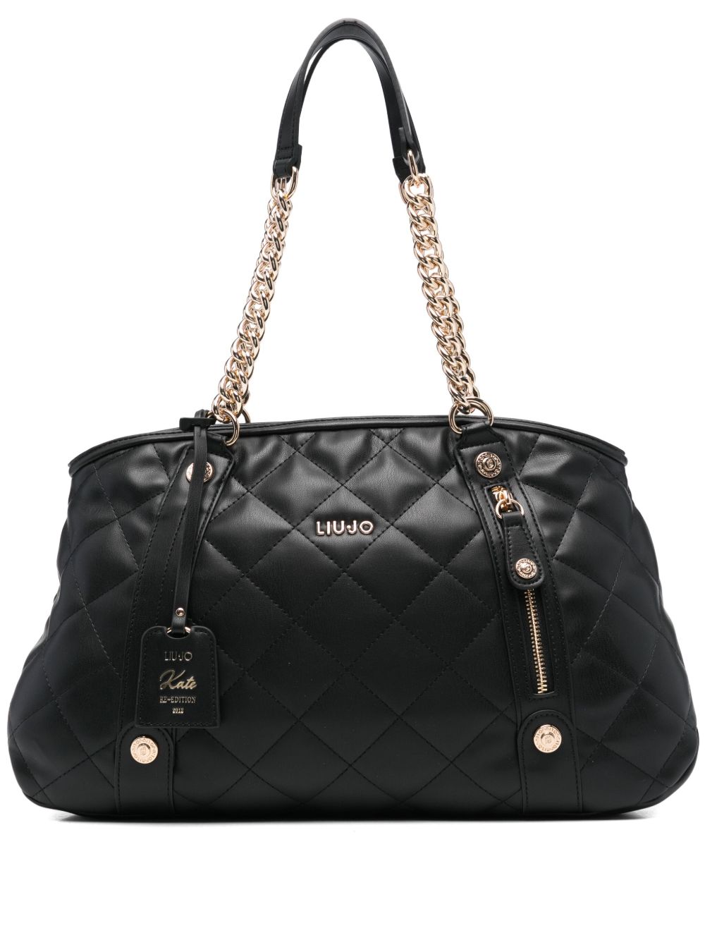 LIU JO quilted shoulder bag - 黑色