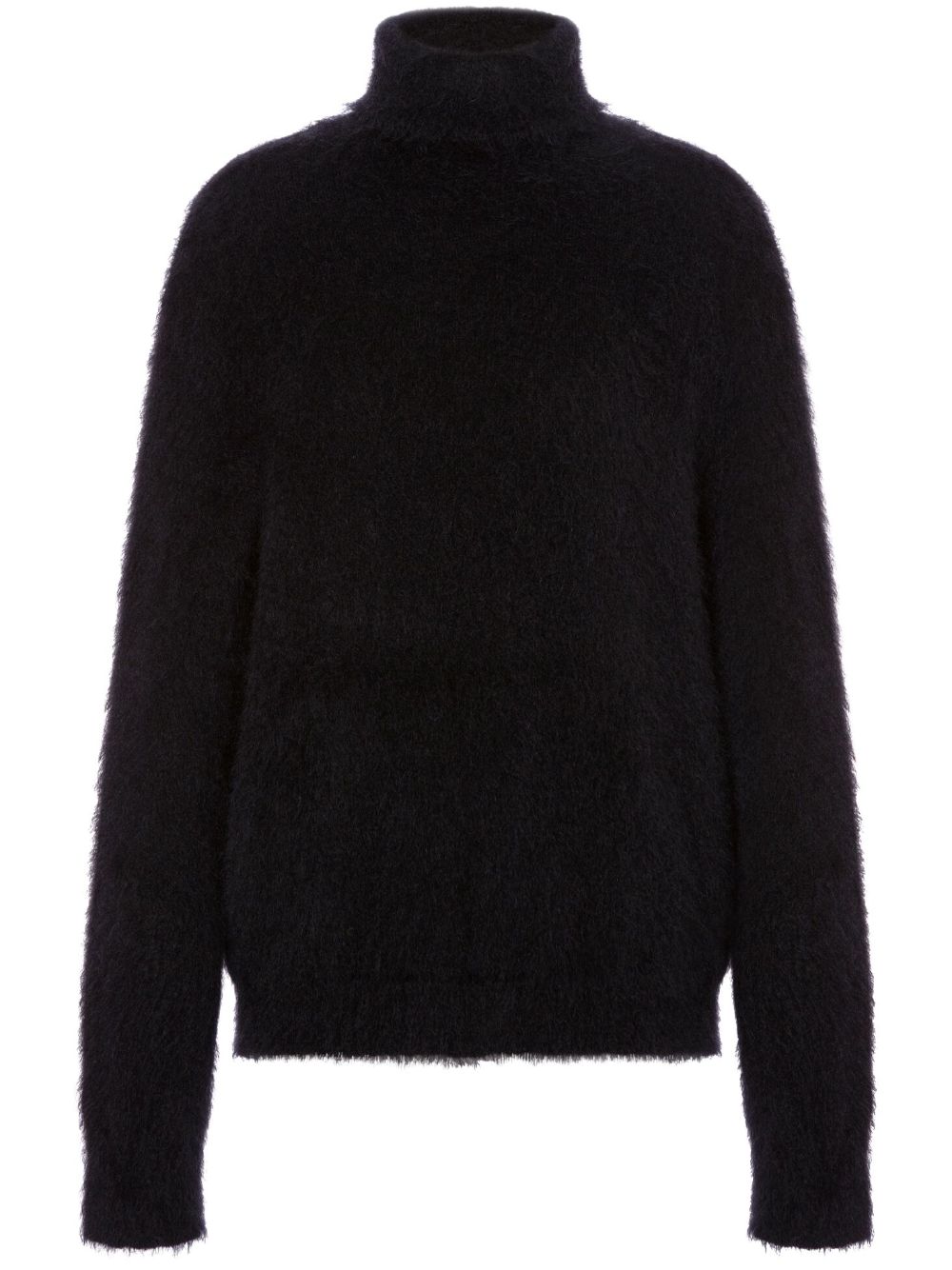 Alberta Ferretti 高领拉绒毛衣 - 黑色
