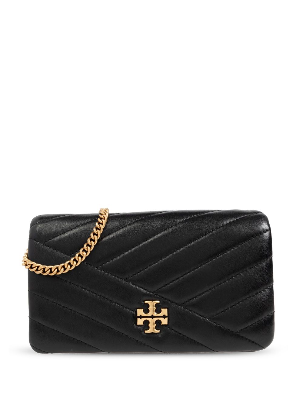 Tory Burch Kira Chevron Chain 钱包 - 黑色