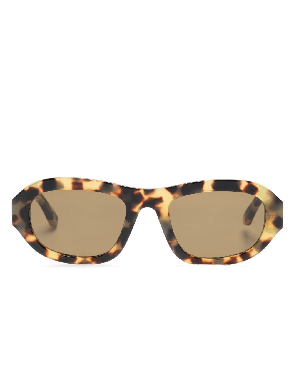 HUMA EYEWEAR Lee 玳瑁纹效果太阳眼镜 - 褐色