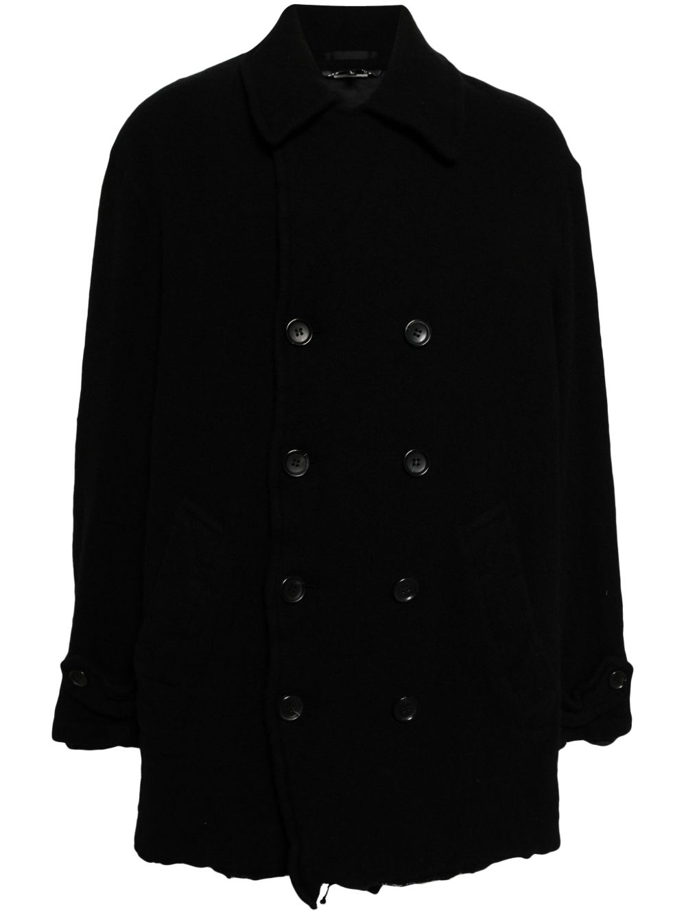 Black Comme Des Garçons 双排扣外套 - 黑色