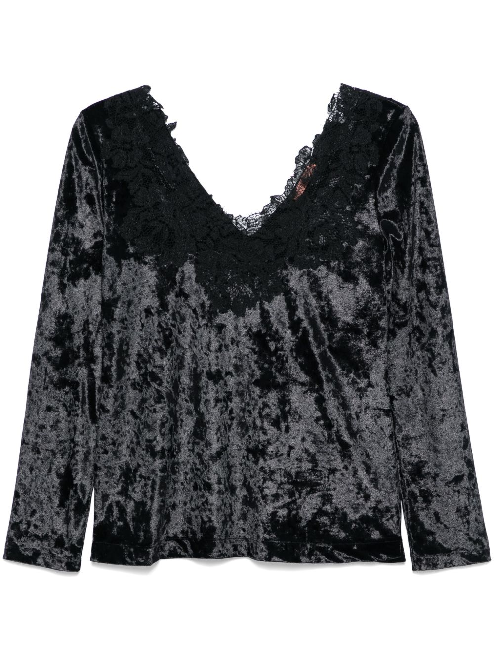 Ermanno Scervino 丝绒上衣 - 黑色