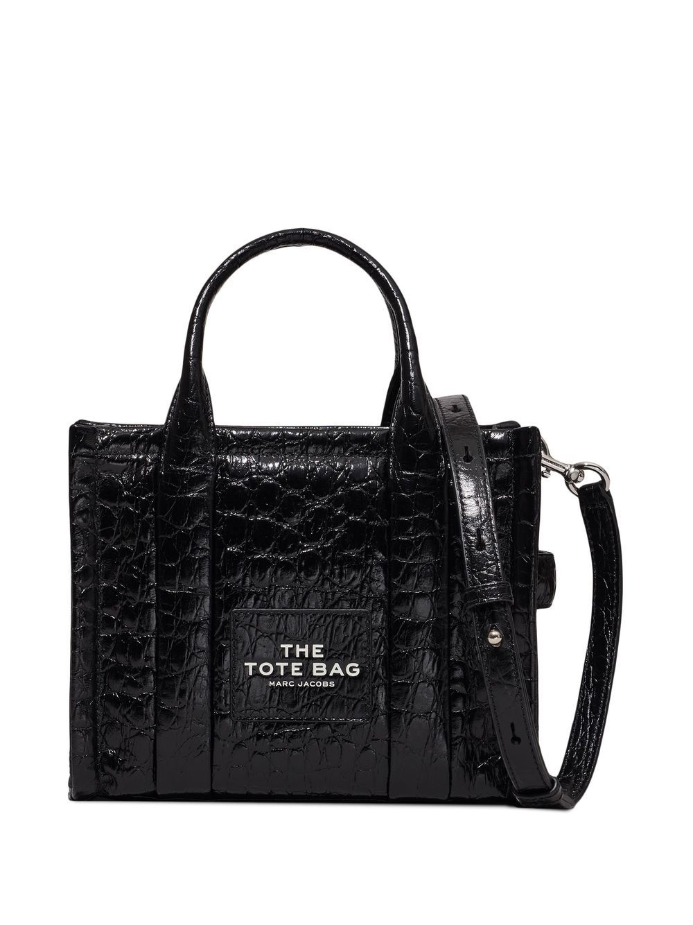 Marc Jacobs The Croc-Embossed Tote 小号托特包 - 黑色