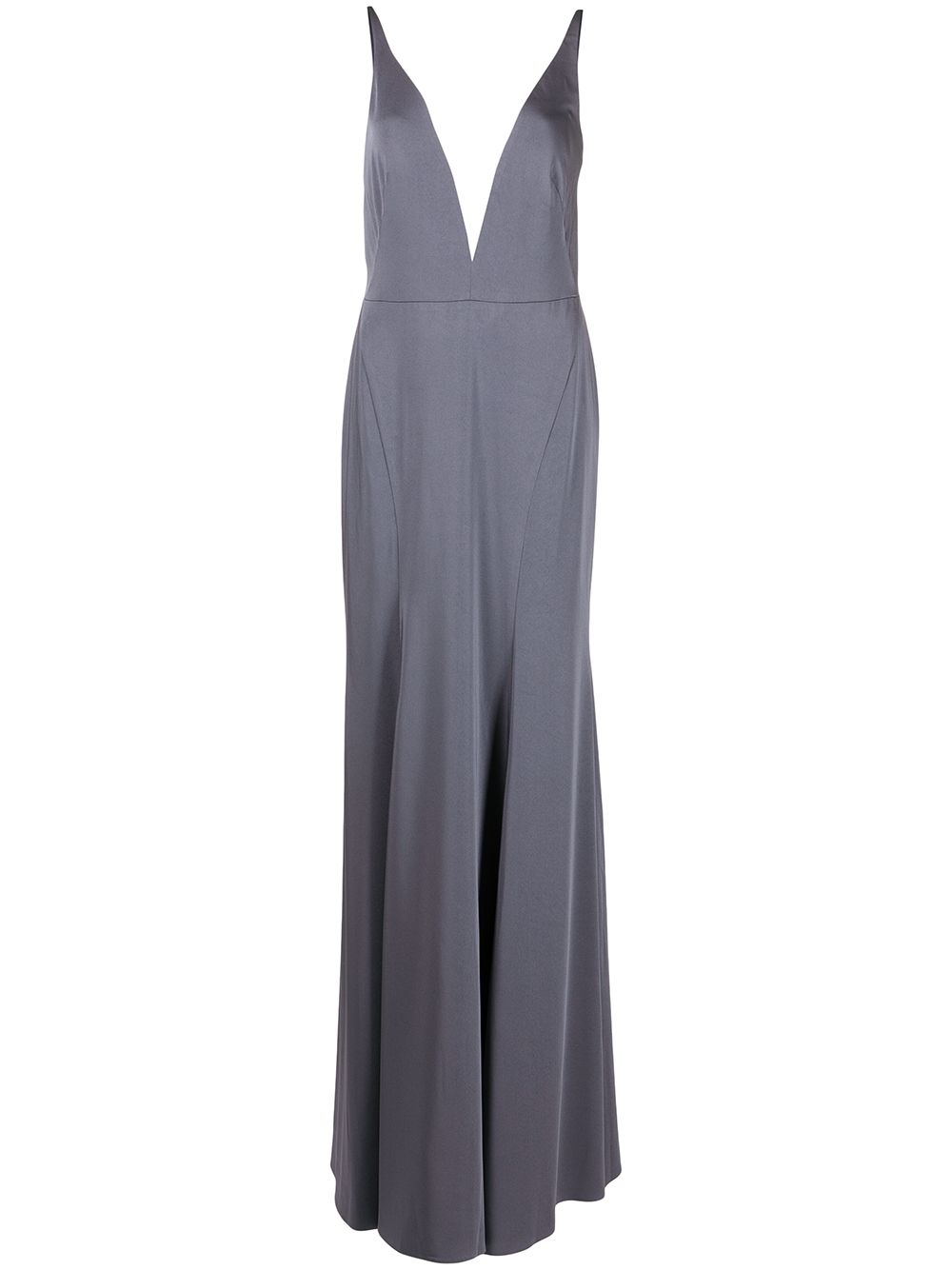 Marchesa Notte Bridesmaids Crema 深V领连衣裙 - 蓝色