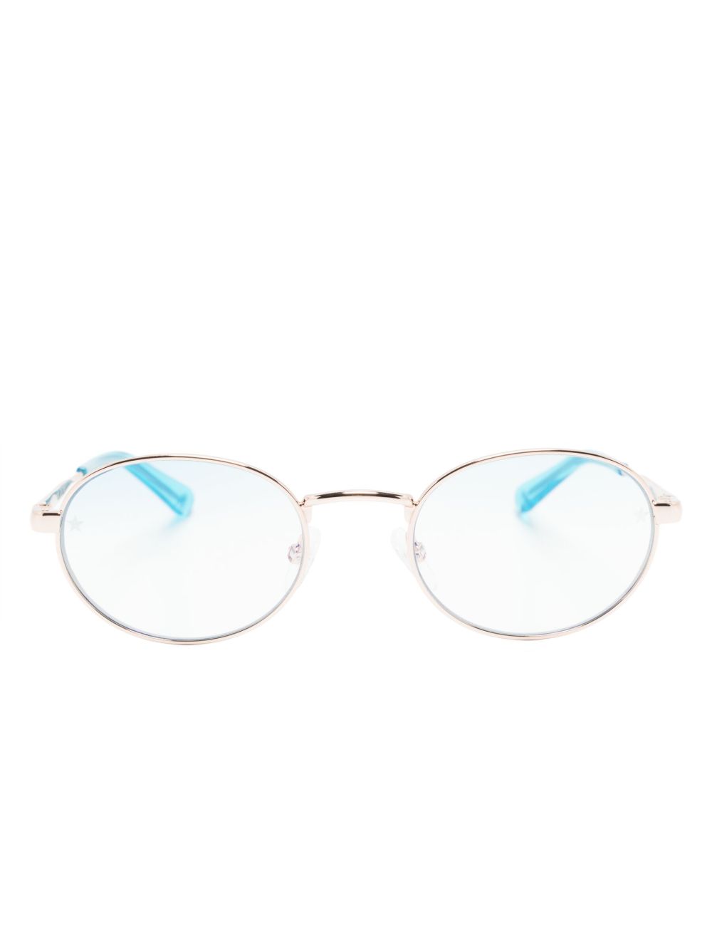 Chiara Ferragni 金属圆框眼镜 - 金色