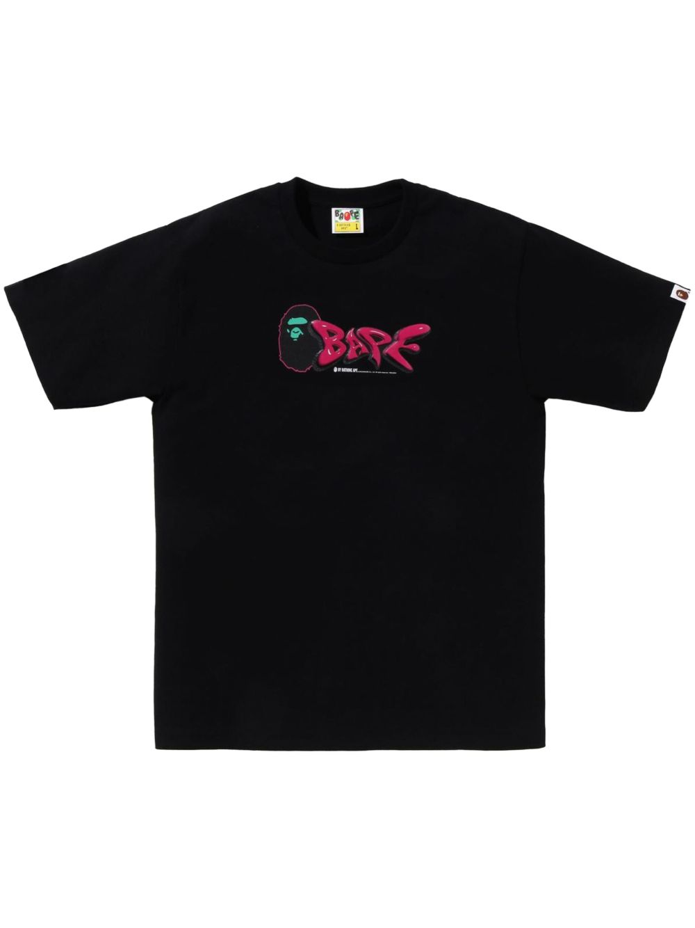 A BATHING APE® logo印花棉T恤 - 黑色